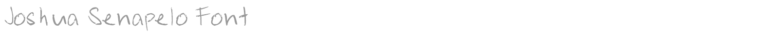 Joshua Senapelo font preview